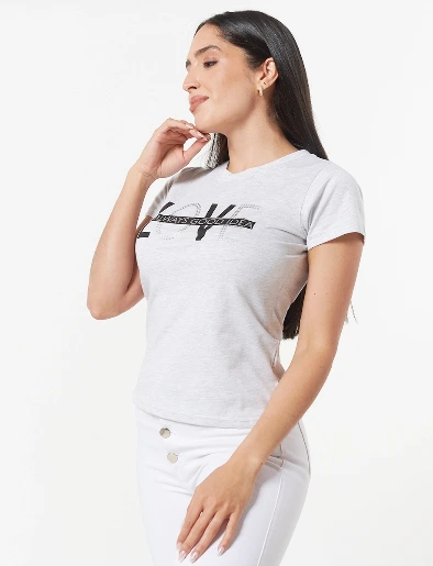 Camiseta Love Gris