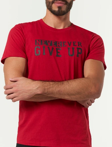 Camiseta Give Up Rojo