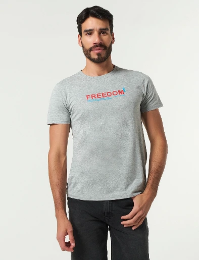 Camiseta Freedom Jaspeado Claro