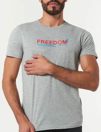 Camiseta Freedom Jaspeado Claro