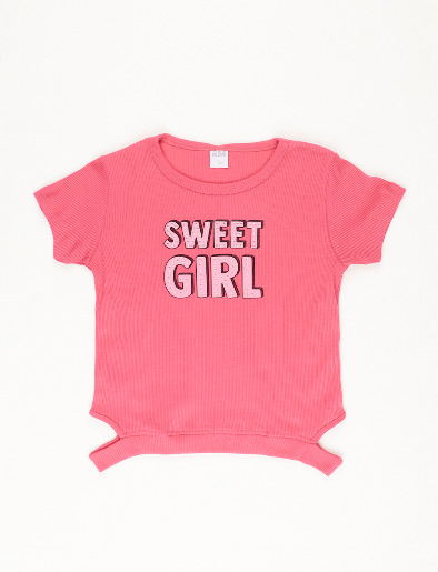 Camiseta Sweet Girl Rosada