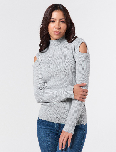 Sweater Corte Gris