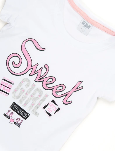 Camiseta Pre Sweet Girl Blanco