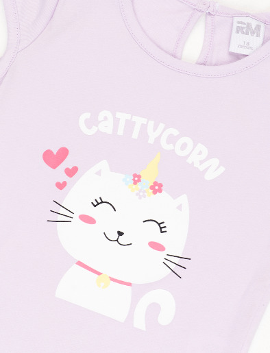 Camiseta Cattycorn Lila