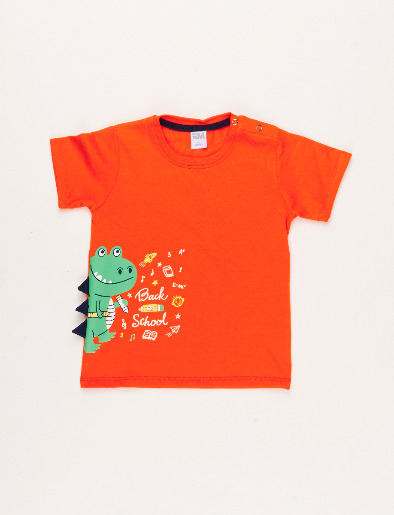 Camiseta Dino Naranja