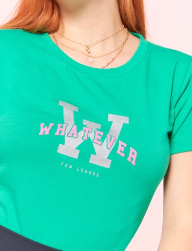 Camiseta Verde "Whatever"