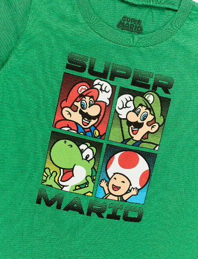 Camiseta Esc Super Mario Verde