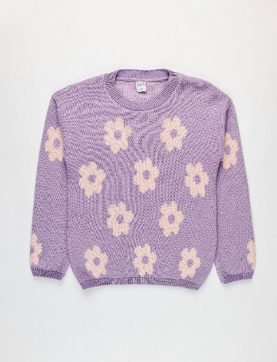 Sweater Flores Lila
