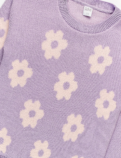 Sweater Flores Lila