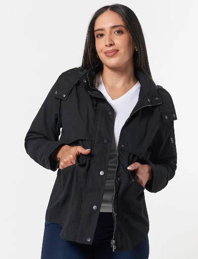 Chaqueta Parka Negra