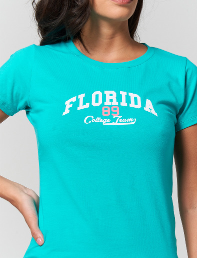 Camiseta Florida Turquesa