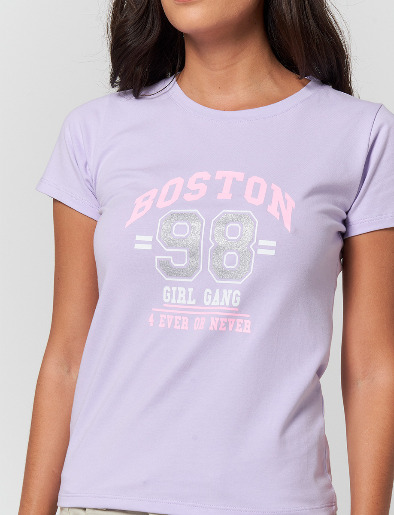 Camiseta Boston Lila