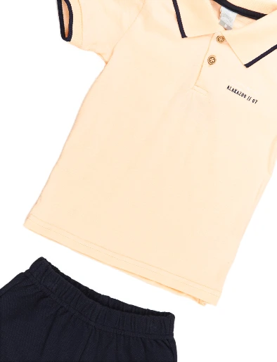 Conjunto Camiseta Polo + Bermuda Coral