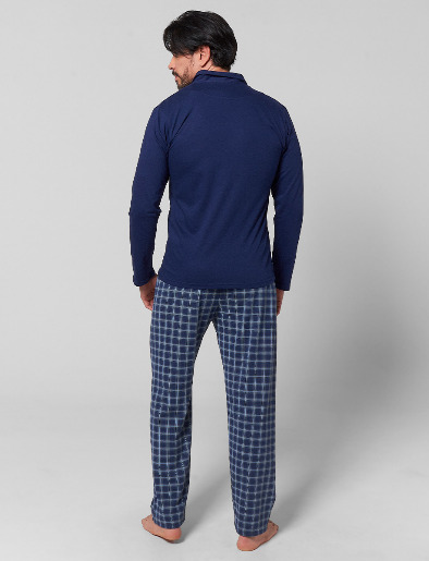Pijama Buzo + Pantalón Azul