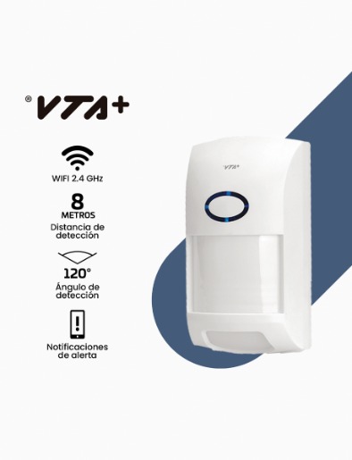 Sensor de Movimiento con Rango de Detección de 110º Blanco | VTA+