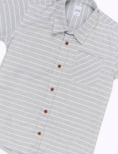 Camisa Líneas Gris