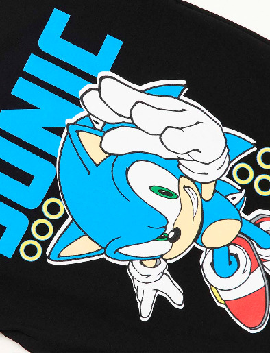 Camiseta pre Negro Sonic
