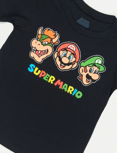 Camiseta Super Mario Negro