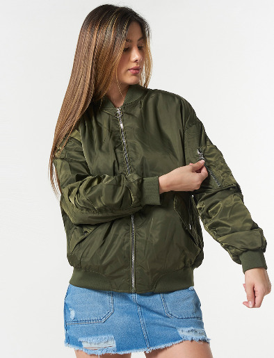 Chaqueta Bomber Unicolor