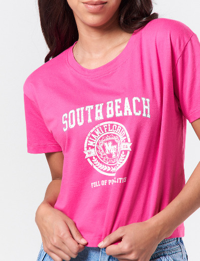 Camiseta South Beach Fucsia
