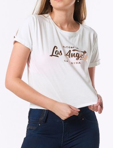 Camiseta Los Angeles Blanco