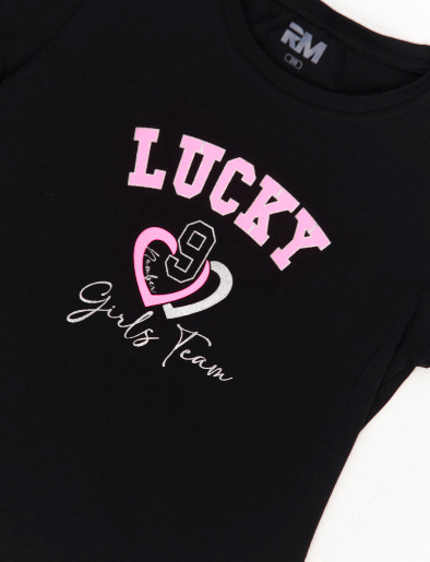 Camiseta Lucky Negra