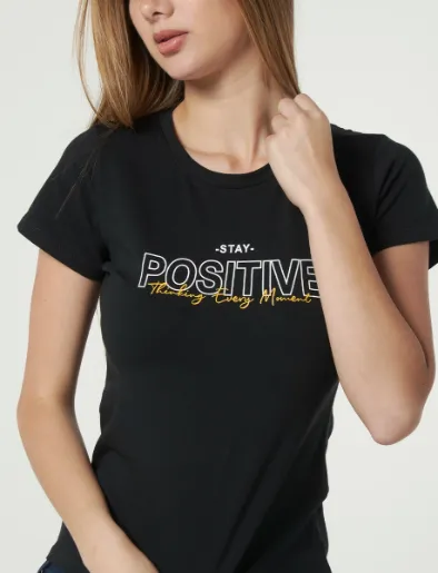Camiseta Positive Negra