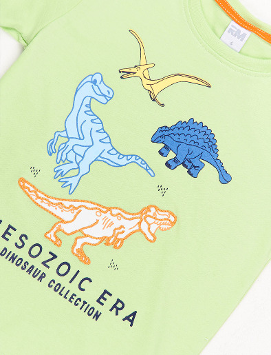 Camiseta Dinosaurio Verde