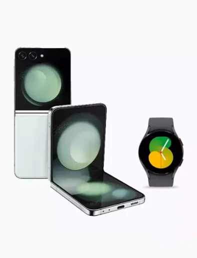 Combo Galaxy Z Flip 5 256 GB Menta + Galaxy Watch5 40 mm Grafito | Samsung