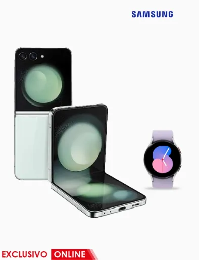 Combo Galaxy Z Flip 5 256 GB Menta + Galaxy Watch5 40 mm SiIver | Samsung