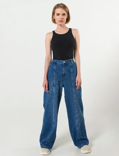 Jean Wide Leg Azul