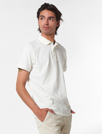 Camiseta Polo Llana Blanca