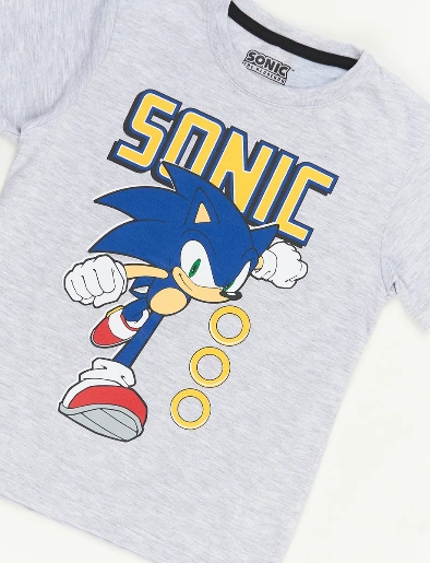 Camiseta Sonic Gris