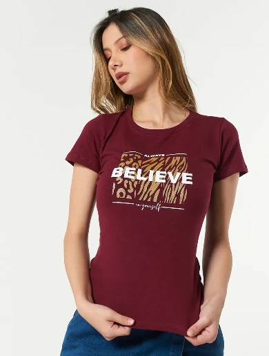 Camiseta Believe Vino
