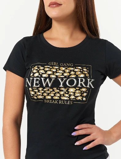 Camiseta New York Negro