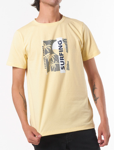 Camiseta Surfing Amarillo claro