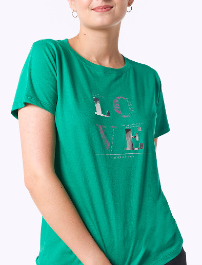 Camiseta Love Verde