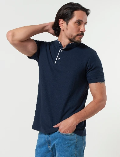 Camiseta Polo Azul