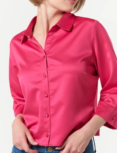 Blusa Fucsia con Cruce