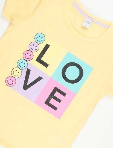 Camiseta Love Amarilla