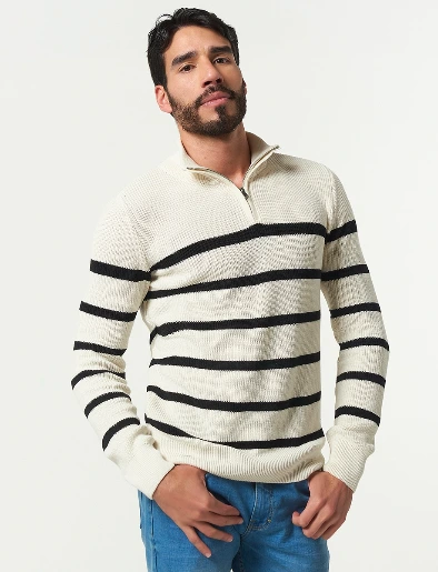 Sweater Líneas Crudo