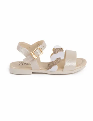 Sandalias Flat Nude con Trenzado | Klin