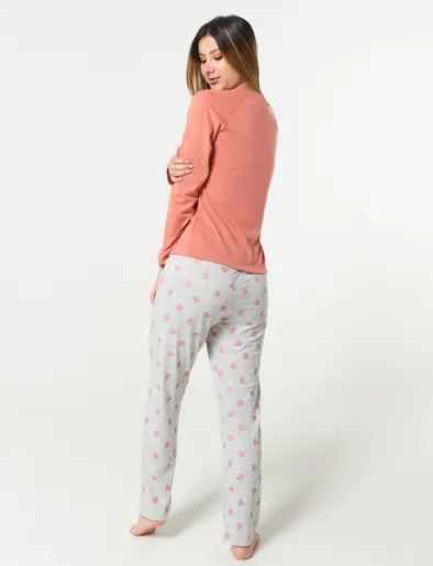 Pijama Buzo + Pantalón  Coral
