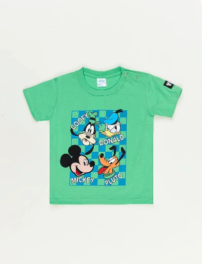 Camiseta Mickey Amigos Verde