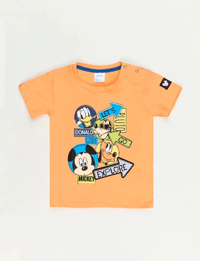 Camiseta Mickey Flecha Naranja