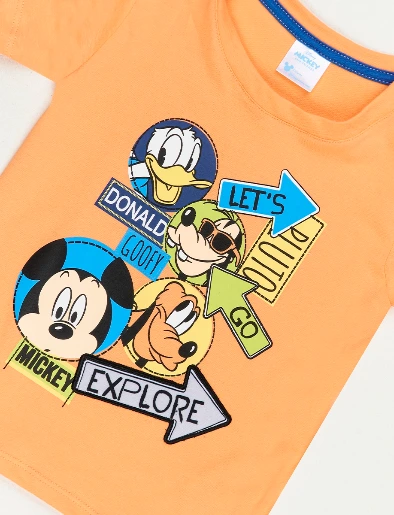 Camiseta Mickey Flecha Naranja