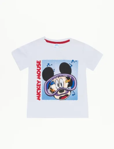Camiseta Mickey Mouse Blanco