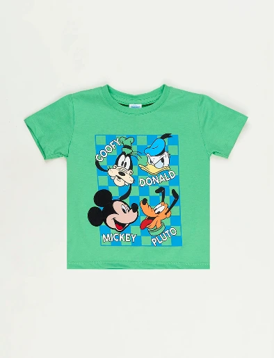 Camiseta Verde Mickey Amigos