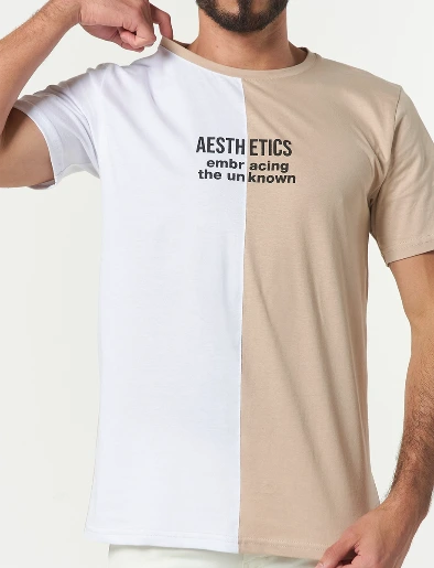 Camiseta Combinado Abano/Blanco