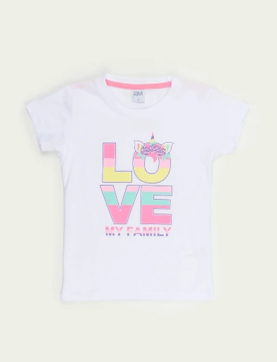 Camiseta Love Blanco